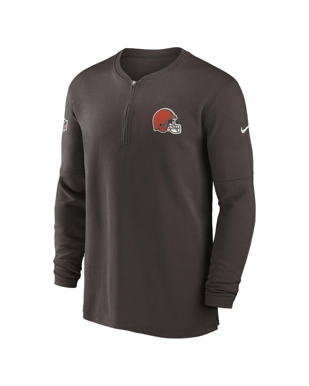 Nike Cleveland Browns Sideline Men s Dri fit Nfl 1 2 zip Long