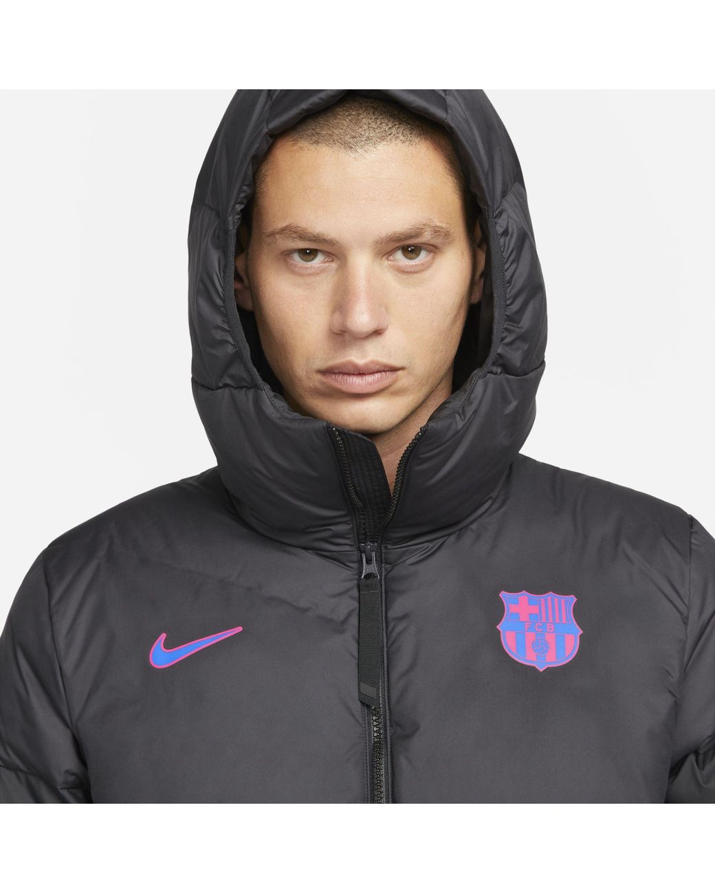 Nike F.c. Barcelona Strike Therma-fit Football Down Jacket Black for Men |  Lyst UK