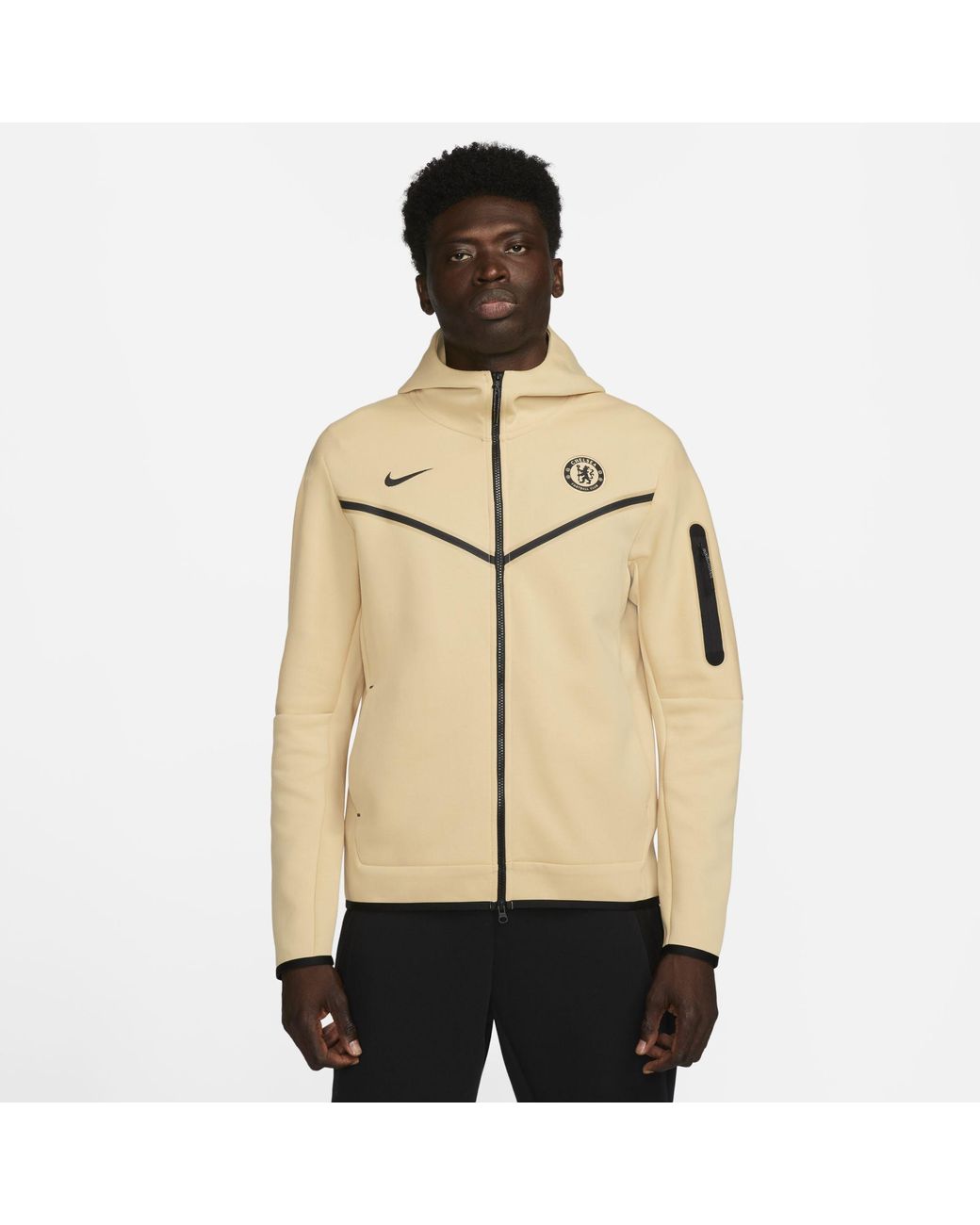 Nike Chelsea F.c. Tech Fleece Windrunner Full-zip Hoodie in Natural for ...