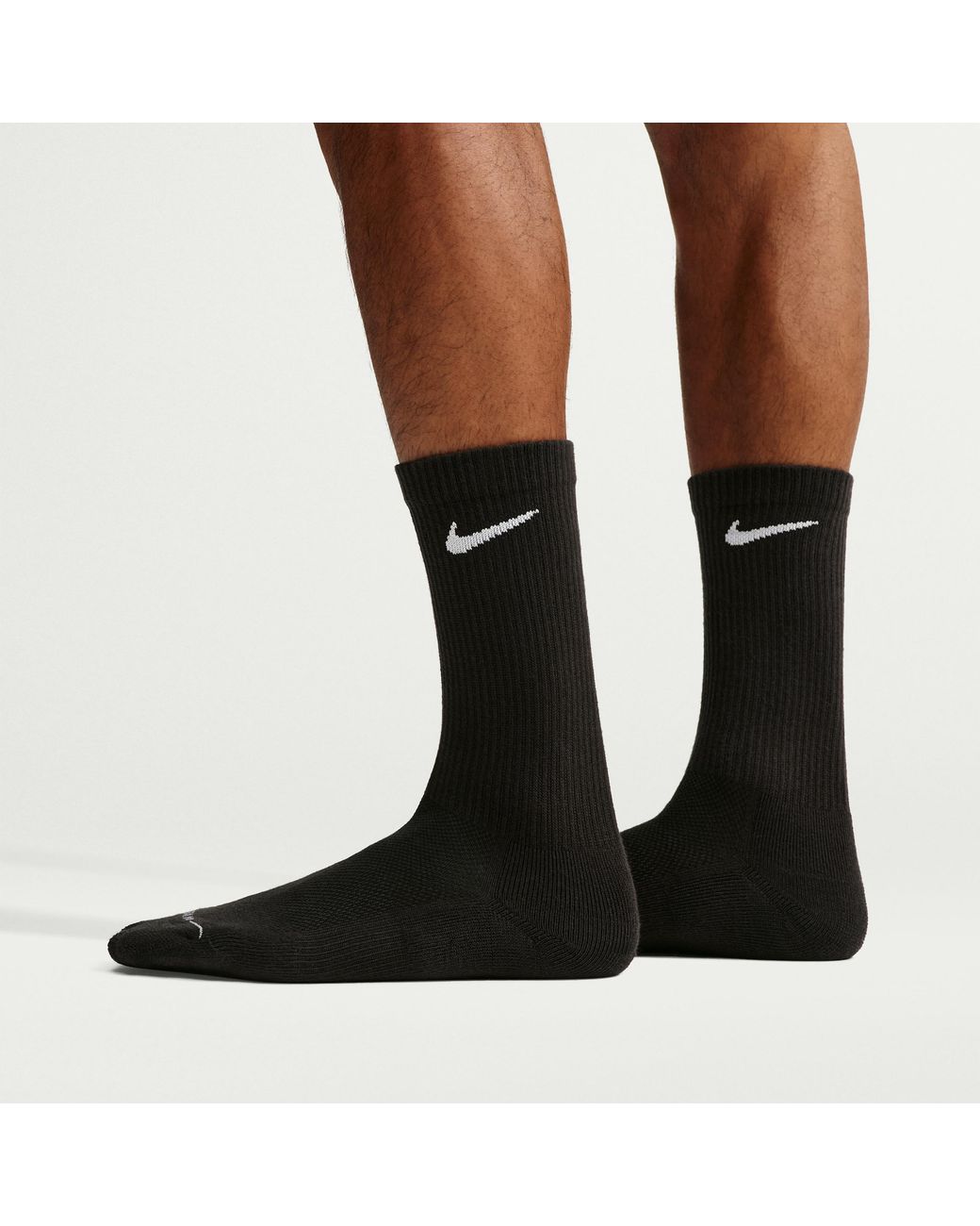 Nike Black Everyday Elevated Crew Socks (3 Pairs)