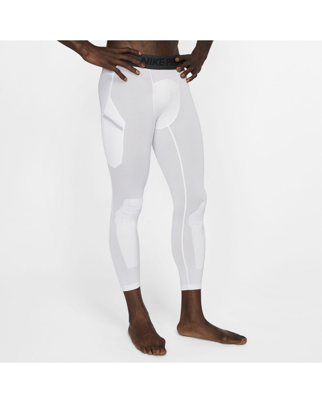Nike Synthetic Pro 3/4 Basketball Tights in White for Men | Lyst Australia