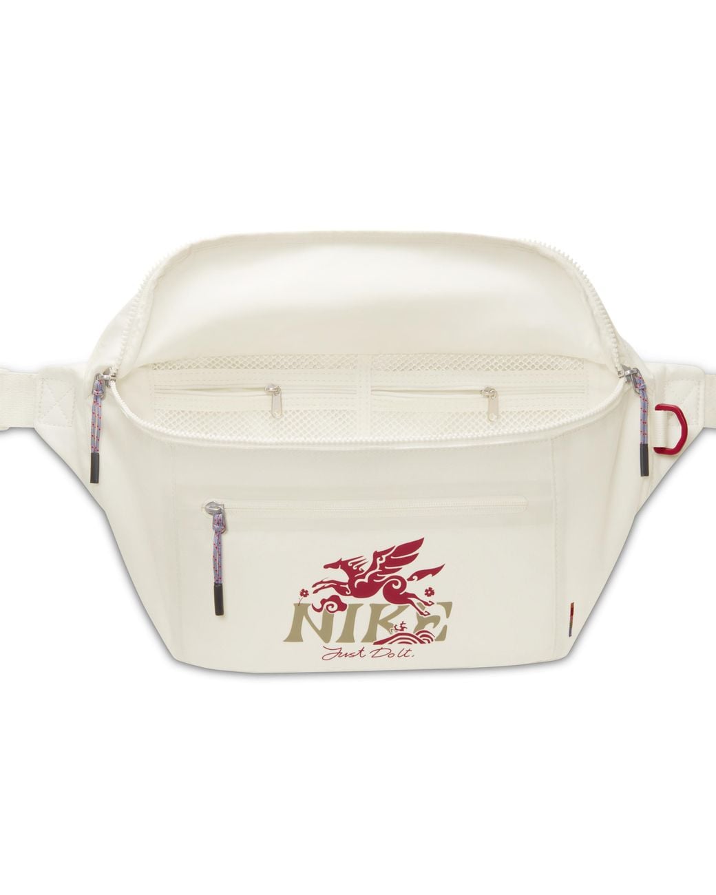 nike white waist bag