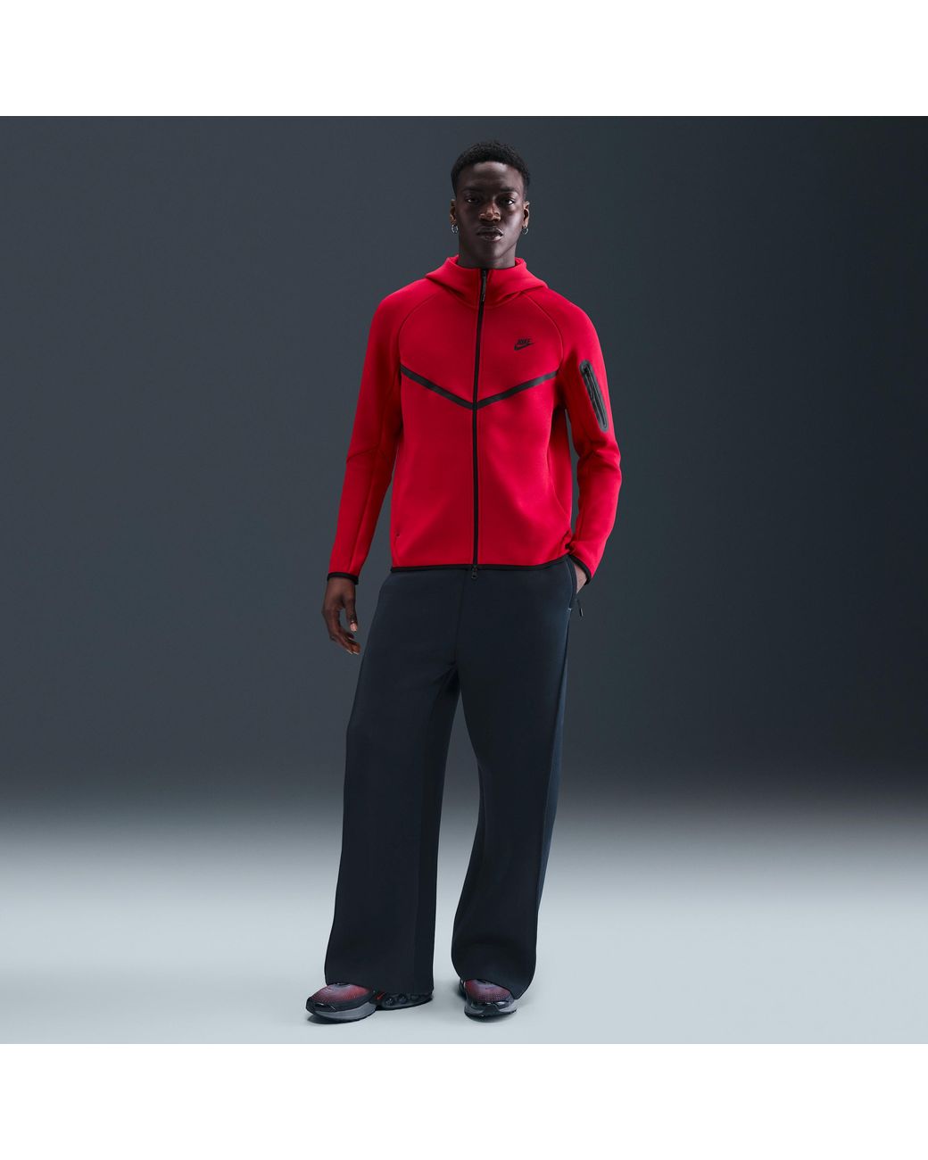Nike Red Tech Fleece Windrunner Full-Zip Jacket for men