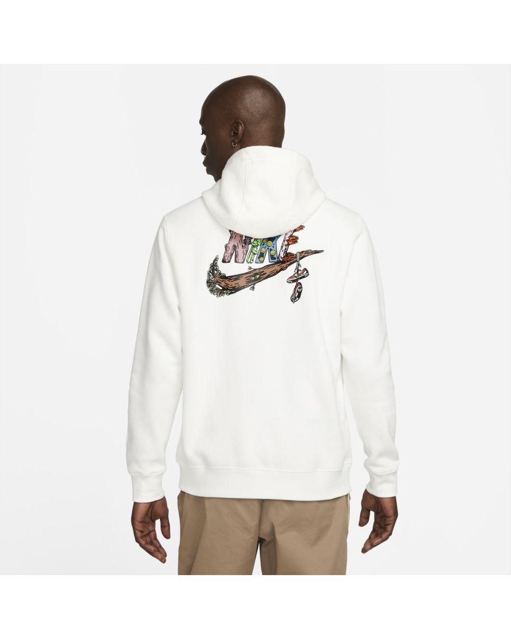 Nike Fleece Sportswear Fantasy Creature Hoodie in White for Men - Lyst