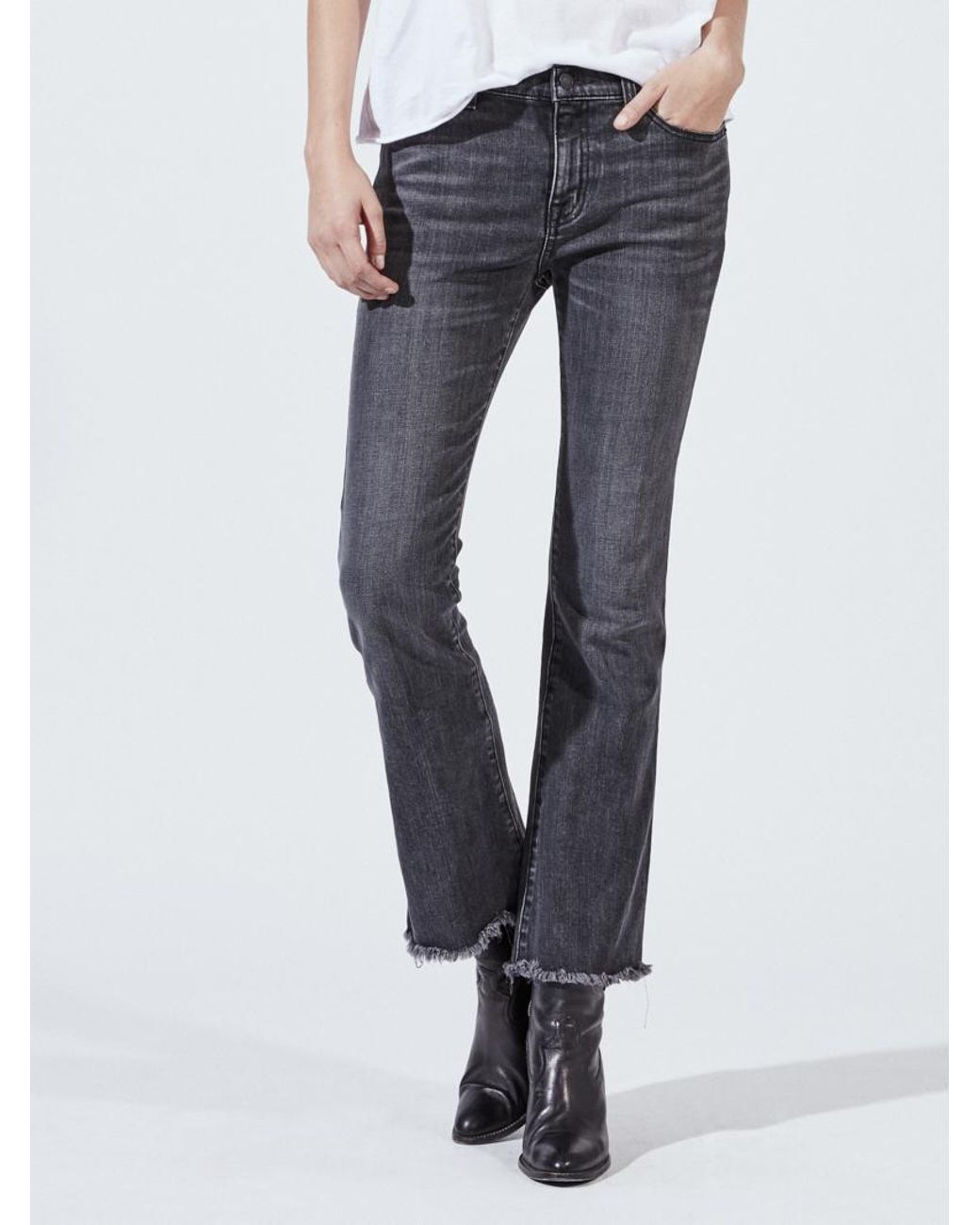 Nili Lotan Denim Vianca Flare Crop Jean 