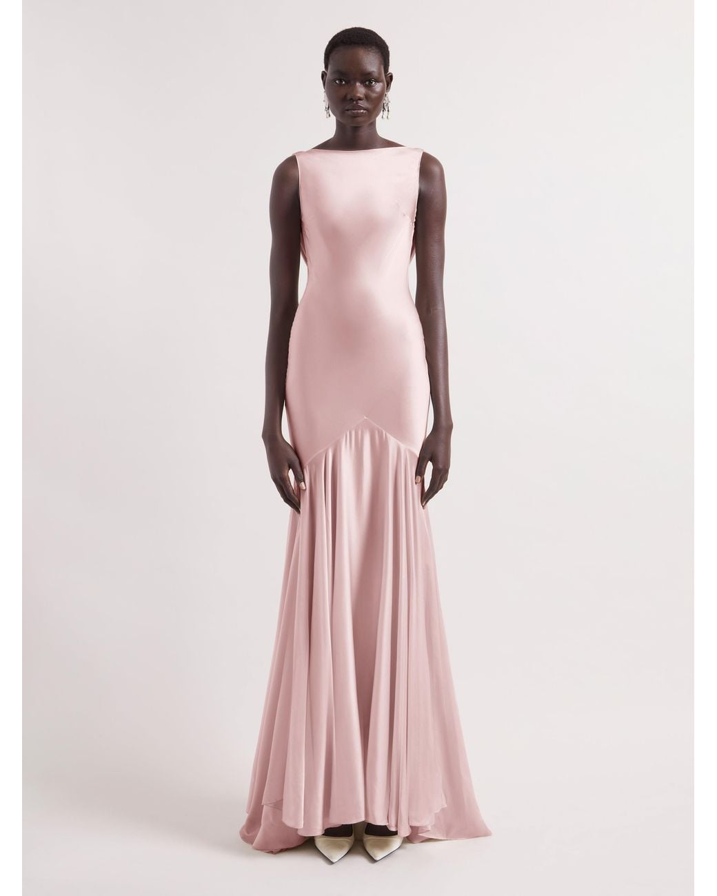 Nina Ricci Pink Mermaid Dress With Open Back