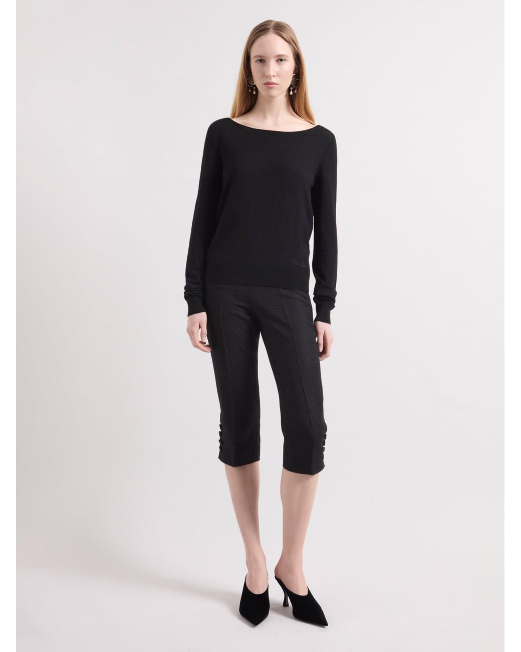 Nina Ricci Black Open Back Sweater