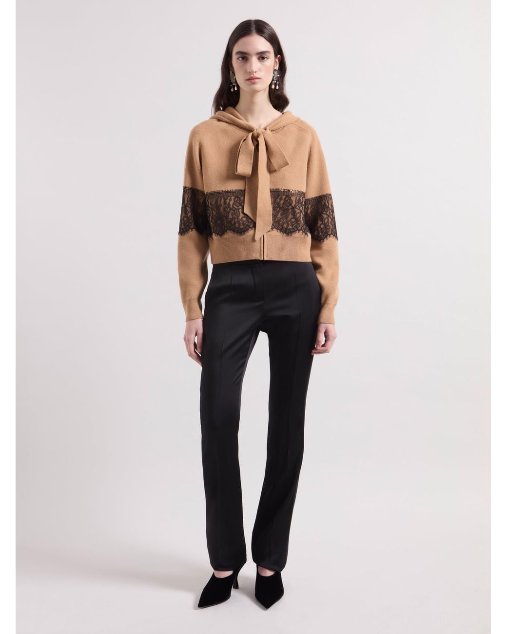 Nina Ricci Multicolor Camel Cashmere Hoodie