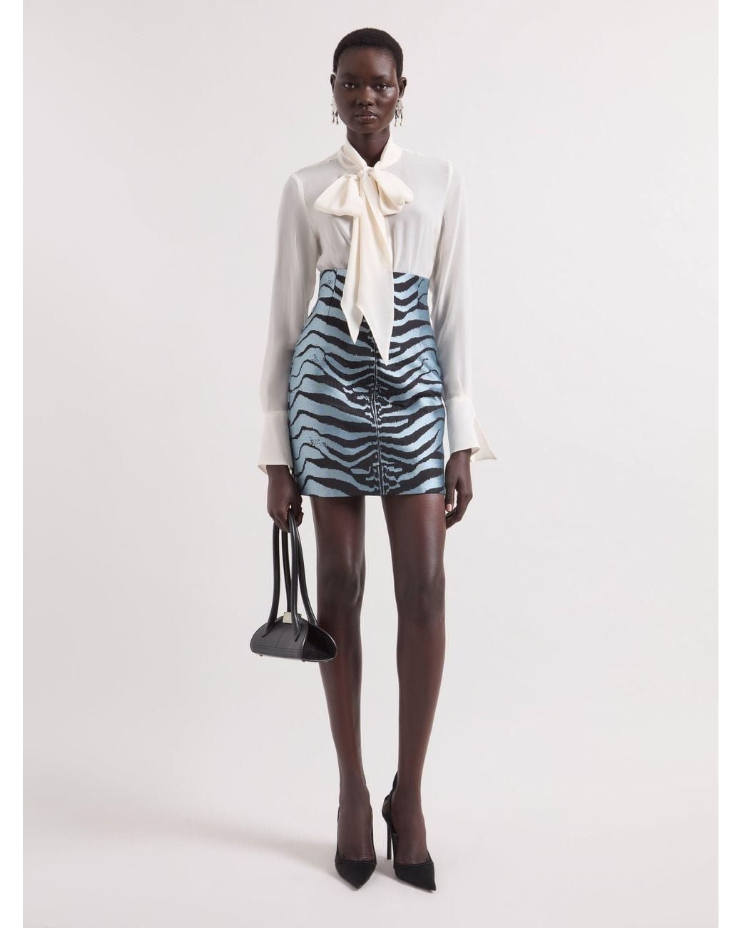 Nina Ricci Multicolor Tiger Print Skirt