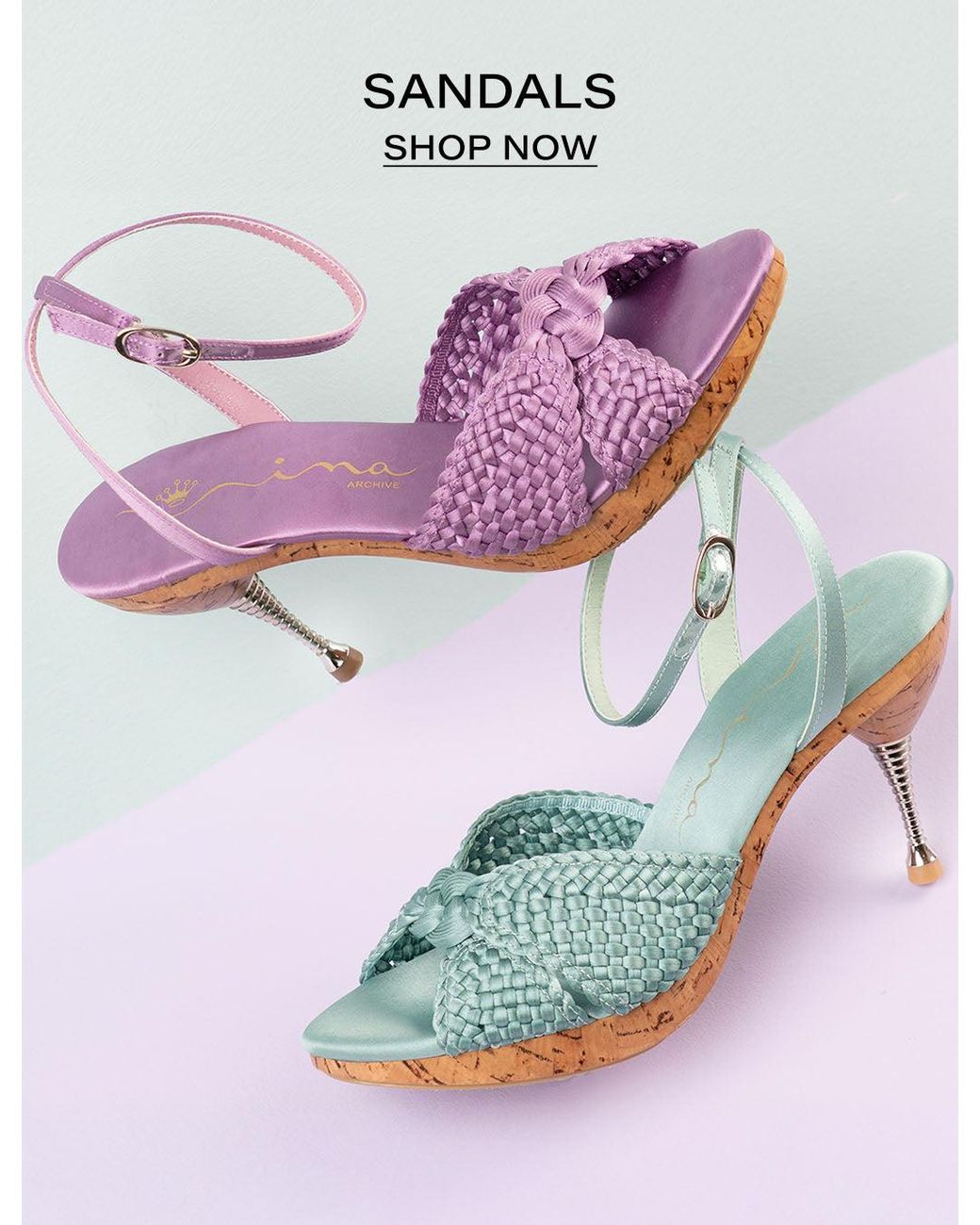 Nina Black Sandals Collection Ad