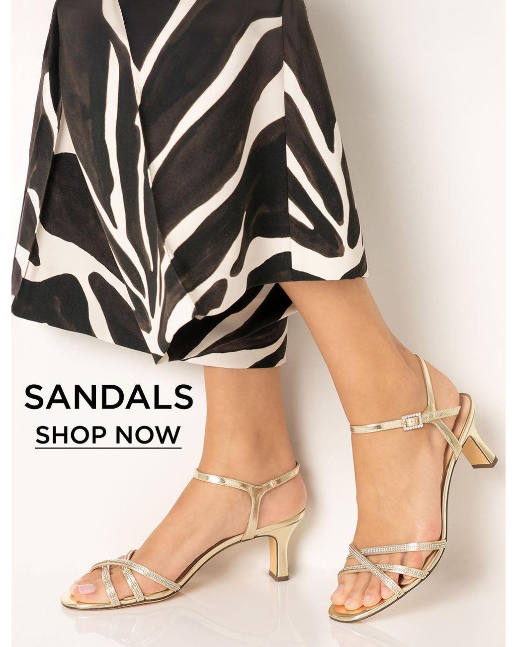 Nina Black Sandals Collection Ad