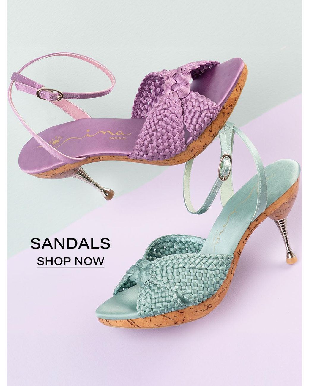 Nina Black Sandals Collection Ad