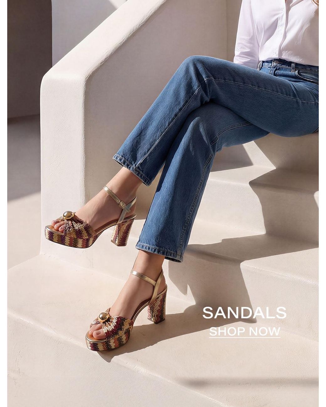 Nina Black Sandals Collection Ad