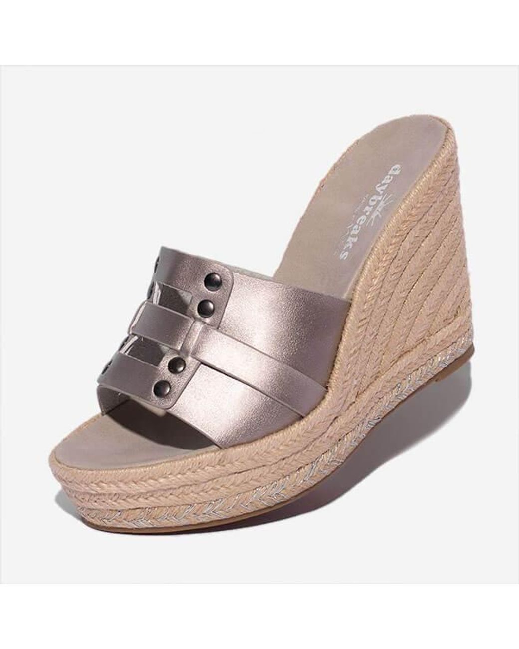 nina franya wedge sandal silver