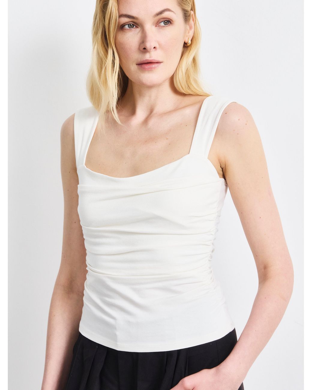 NINETY PERCENT White Aki Cami Top In Chalk