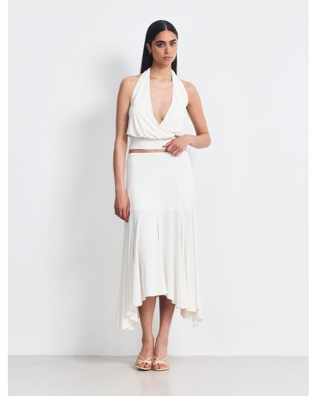 NINETY PERCENT White Elara Skirt In Chalk