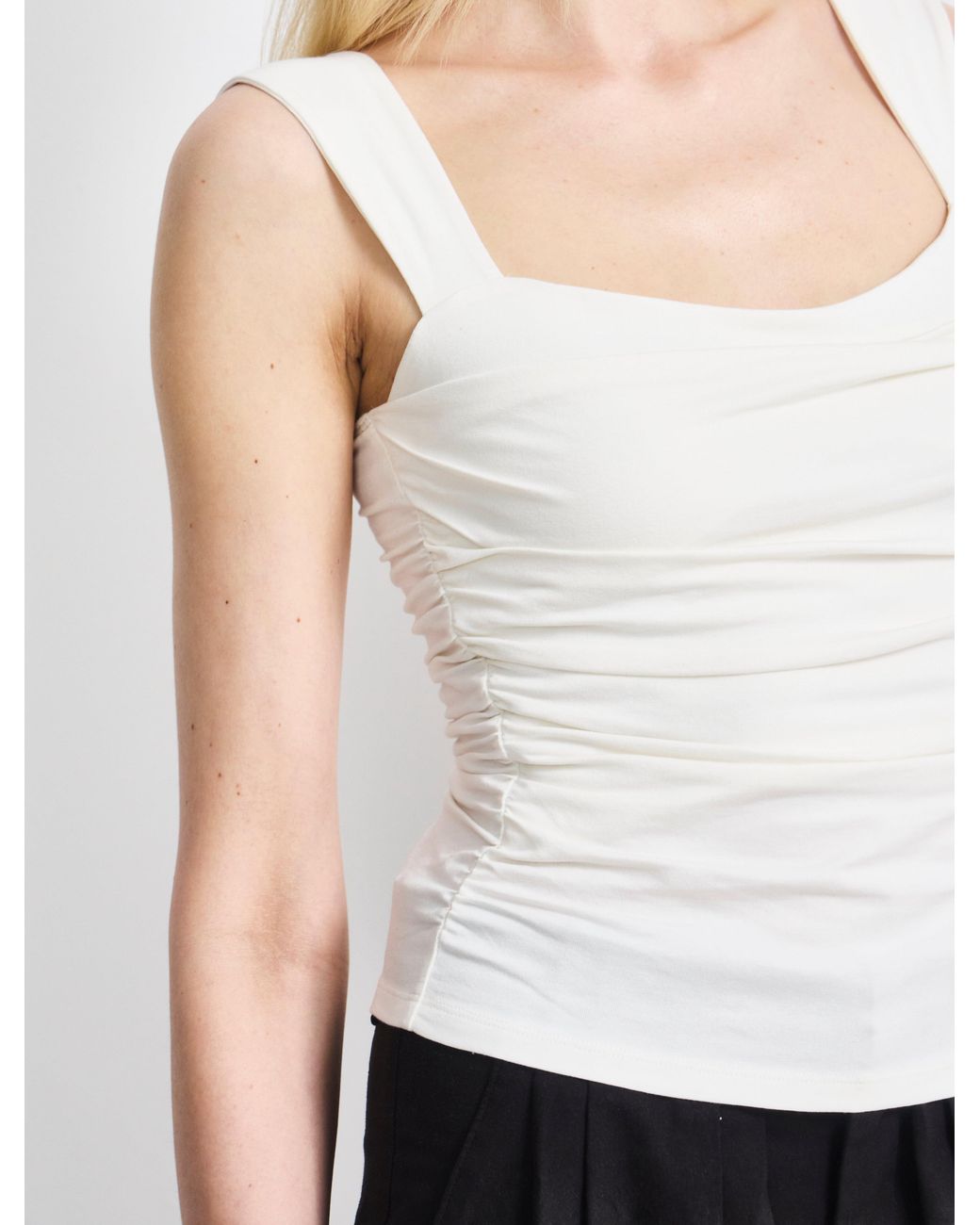 NINETY PERCENT White Aki Cami Top In Chalk