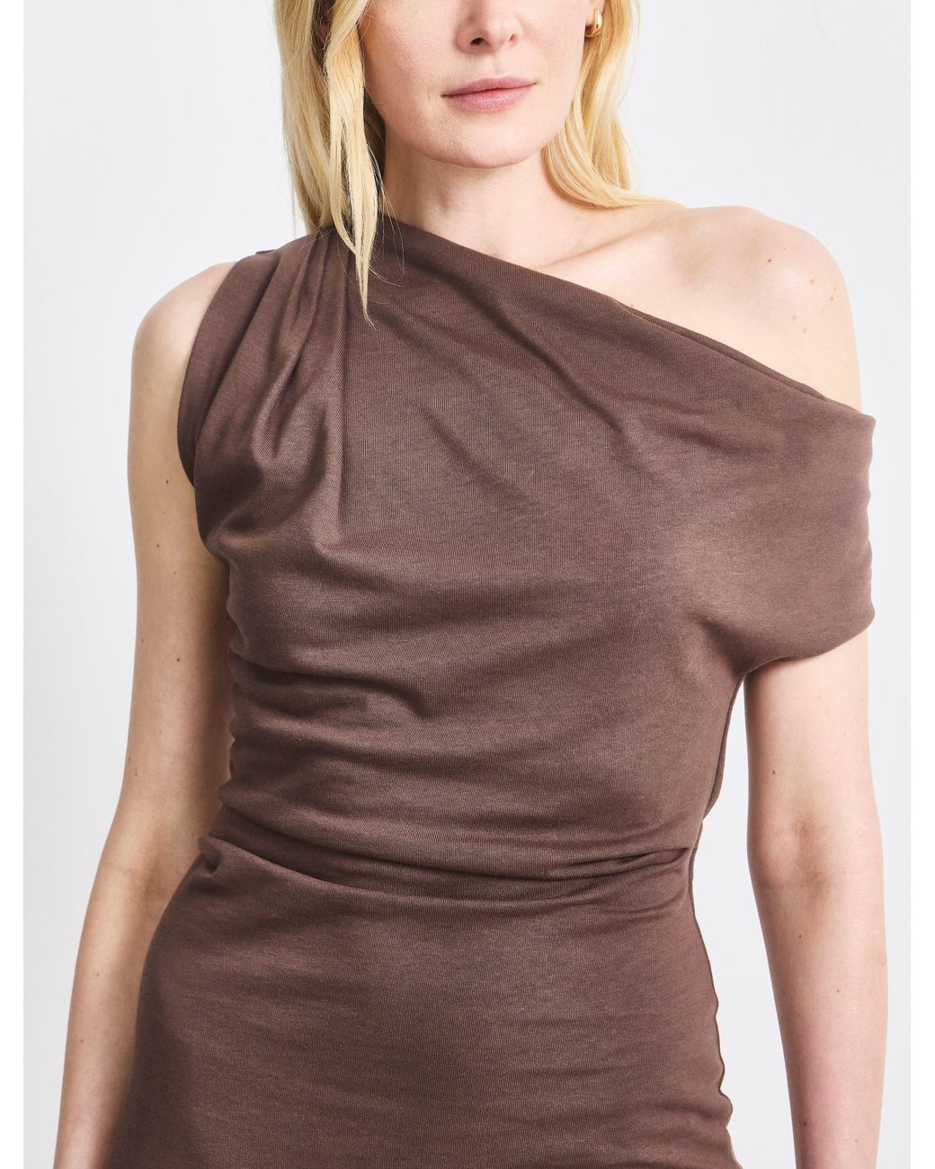 NINETY PERCENT Multicolor Tulla Dress In Mocha