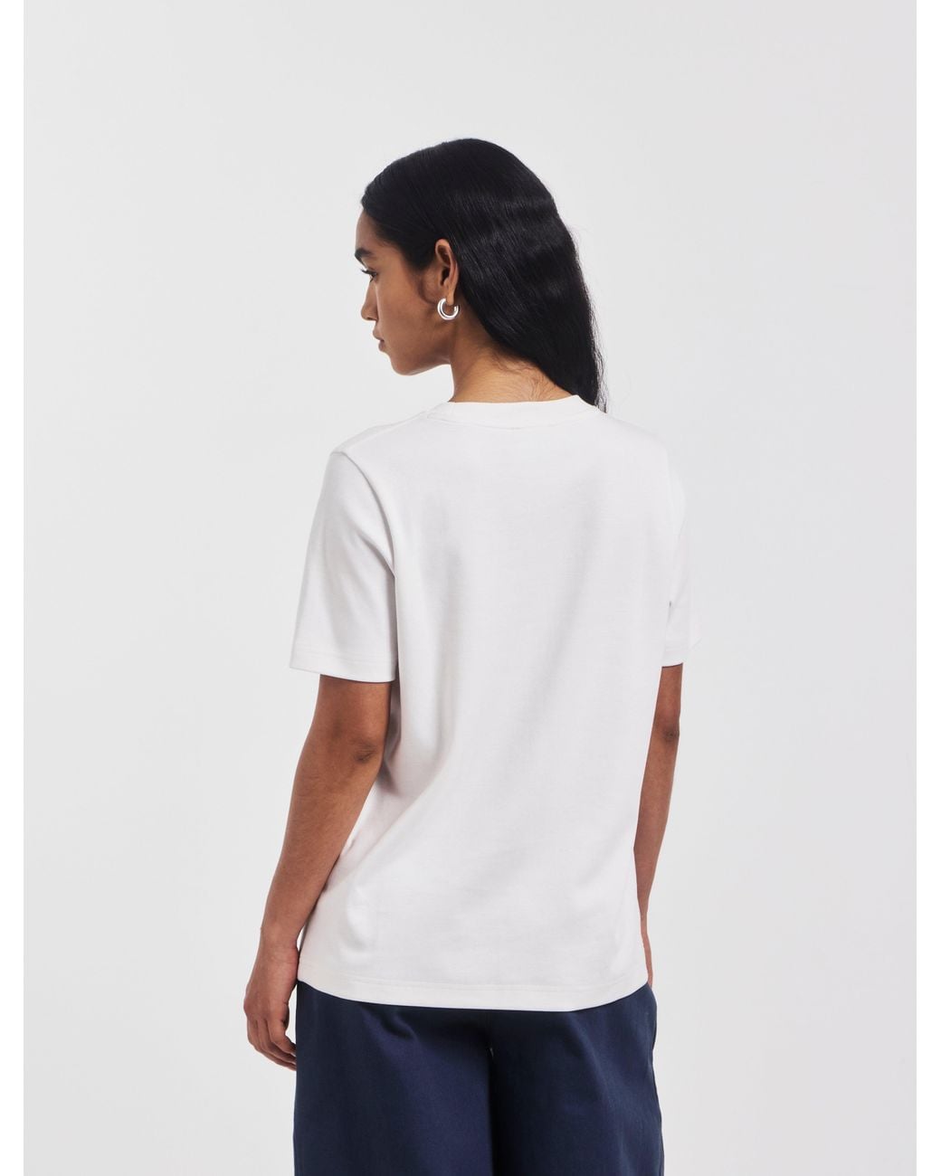 NINETY PERCENT Compact Cotton Oversized T-shirt In White