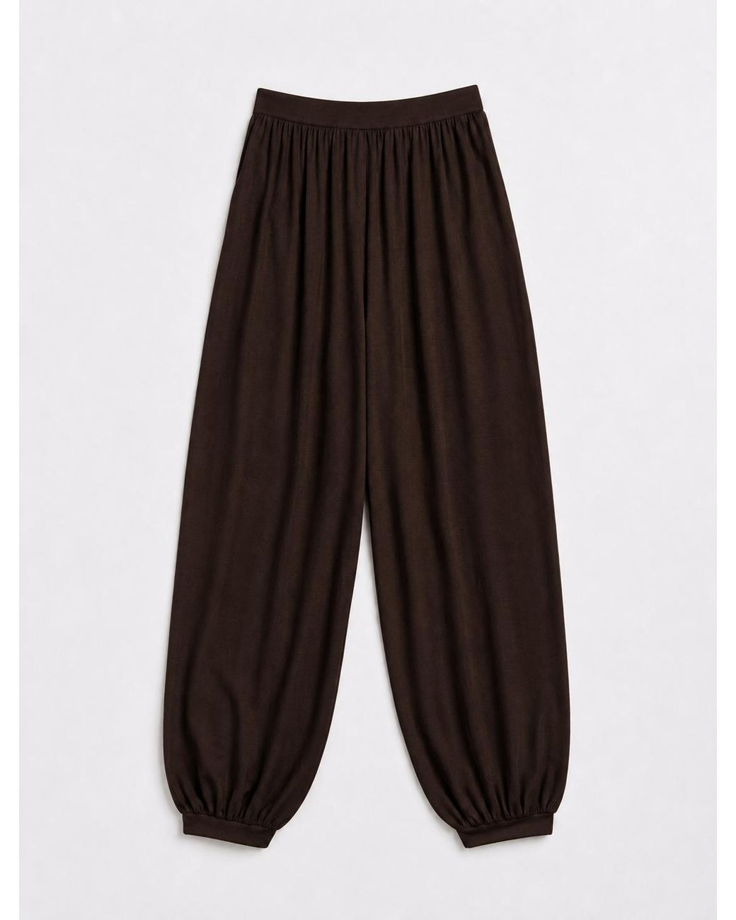 NINETY PERCENT Blue Ina Harem Trouser Jersey In Bitter Chocolate
