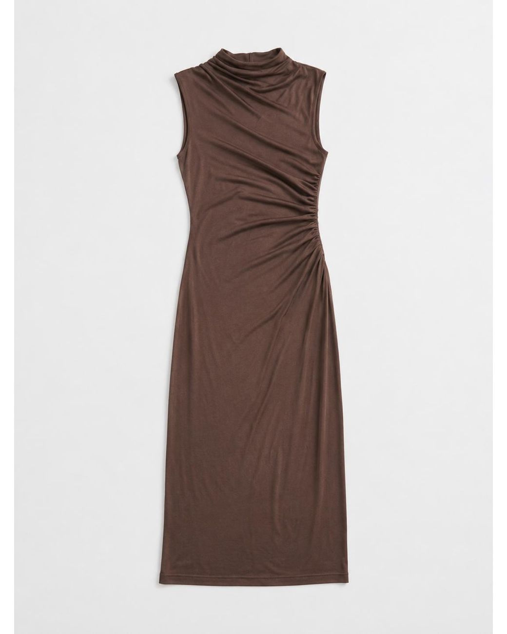 NINETY PERCENT White Ines Maxi Dress In Mocha