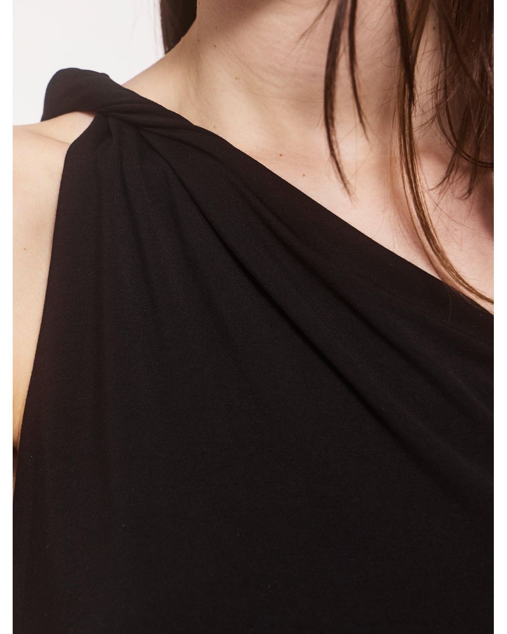 NINETY PERCENT Blue Cava Asymmetric Top In Black