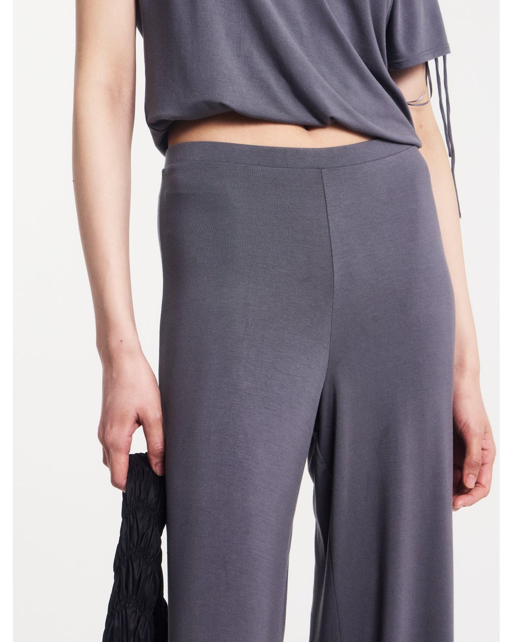 NINETY PERCENT White Clover Wide Leg Bottom In Magnet