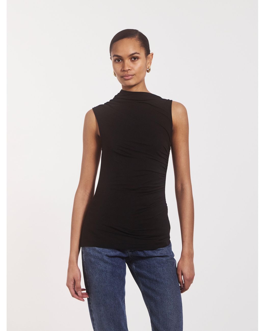 NINETY PERCENT Blue Lui Top In Black