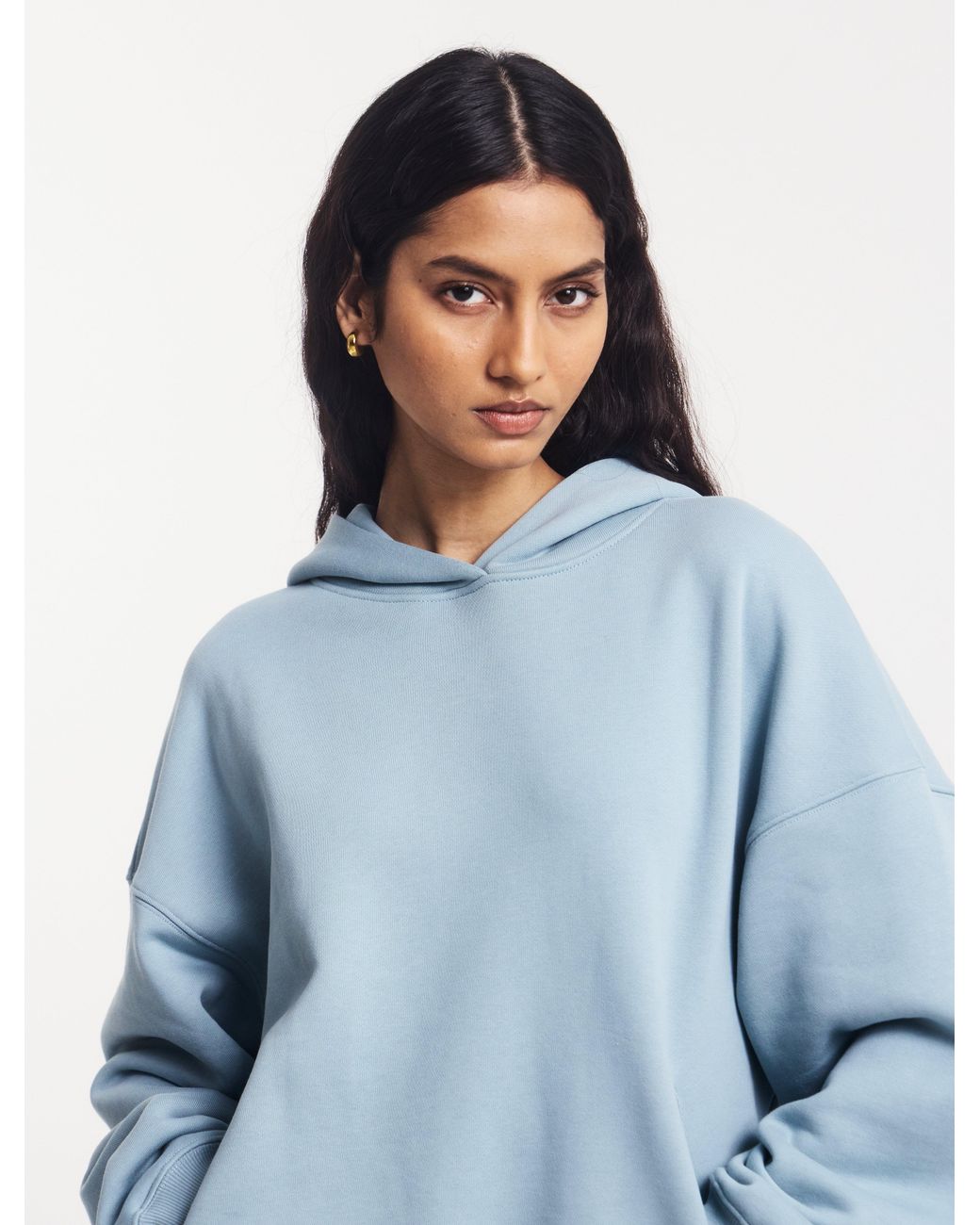 NINETY PERCENT Oversized Hoodie In Powder Blue