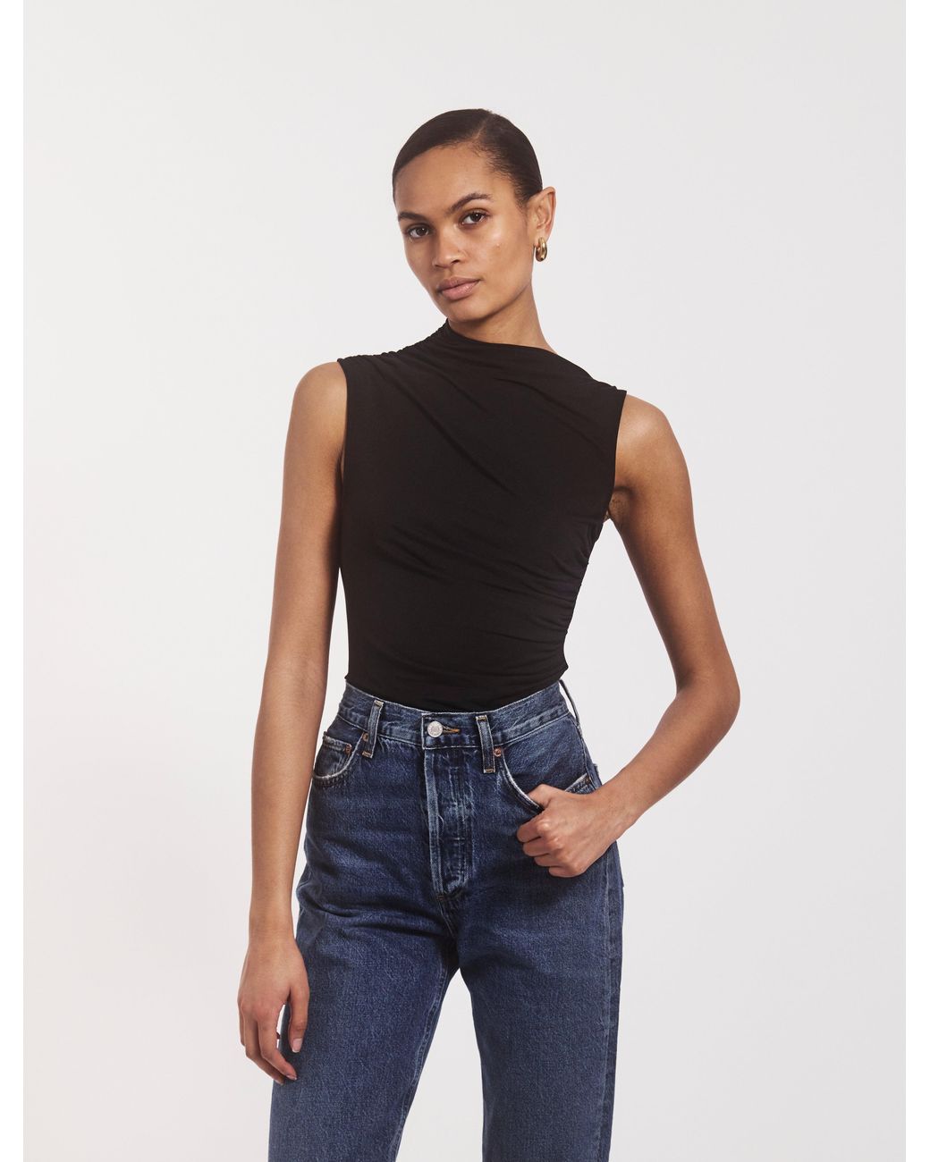 NINETY PERCENT Blue Lui Top In Black