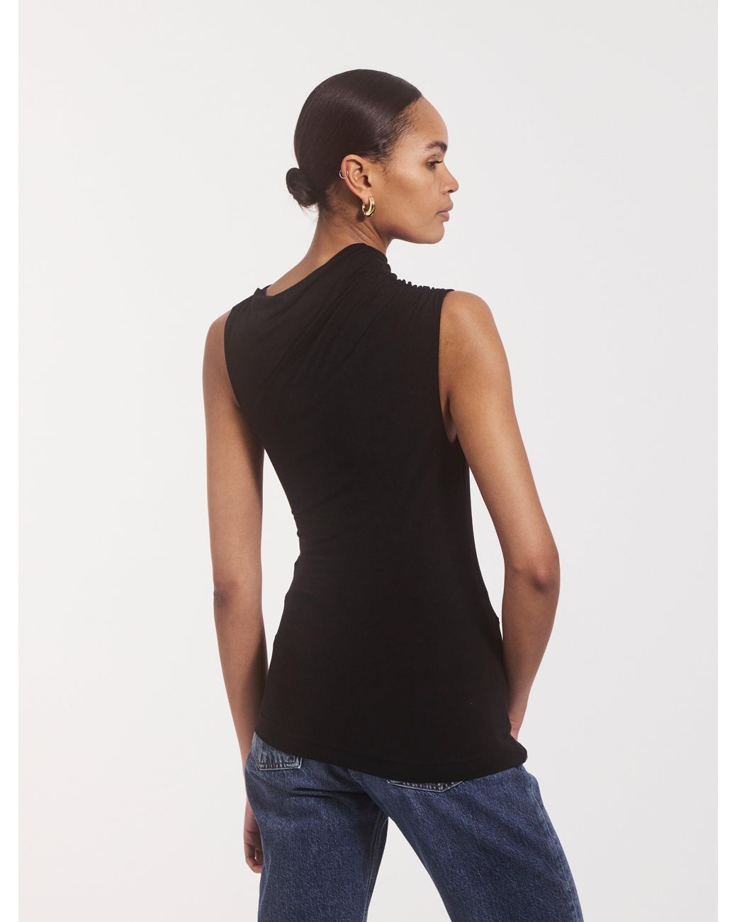 NINETY PERCENT Blue Lui Top In Black