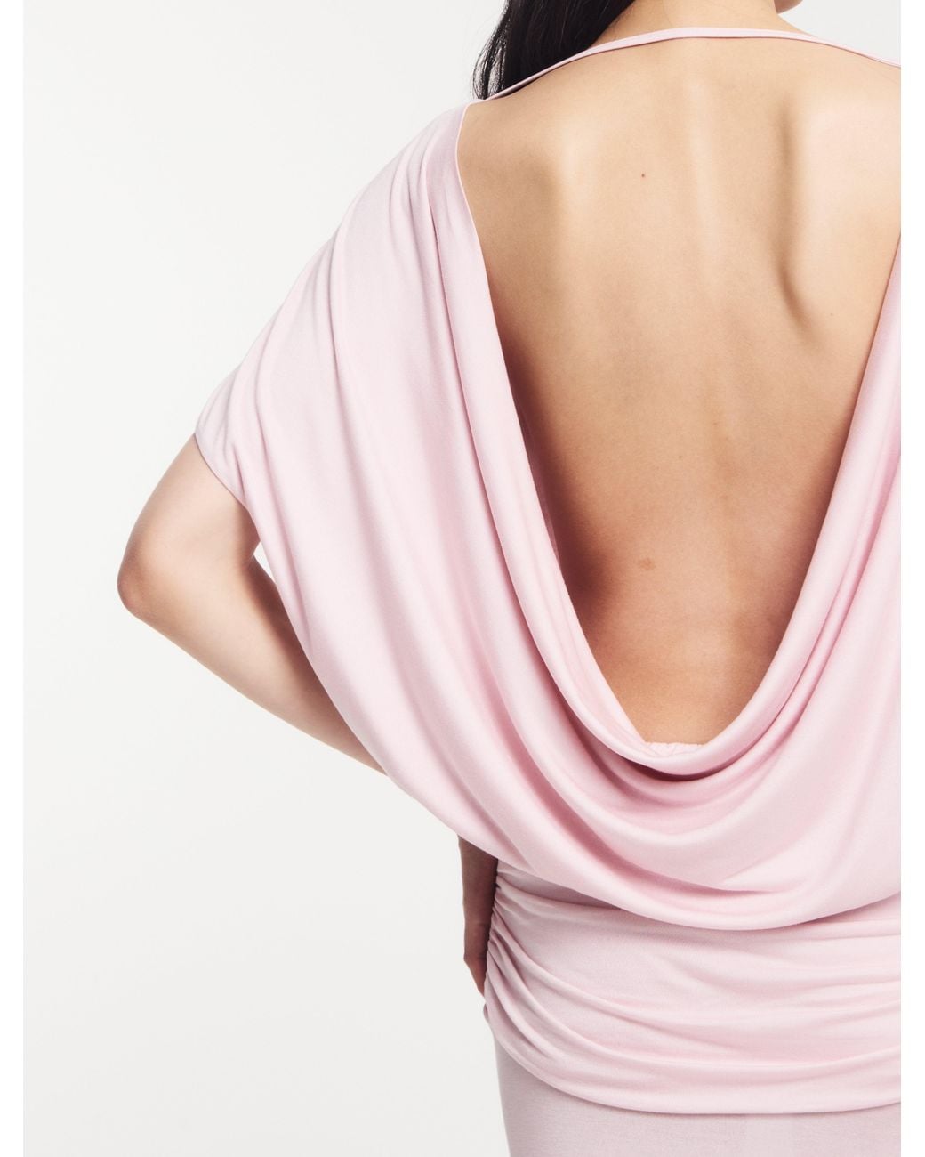 NINETY PERCENT Ramona Blouson Maxi Dress With Full Hem In Dusk Pink
