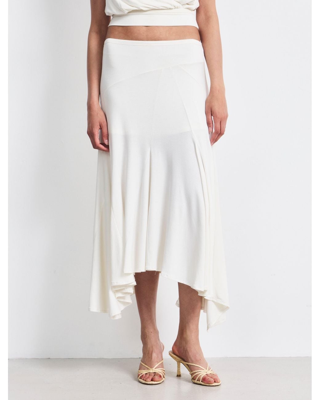 NINETY PERCENT White Elara Skirt In Chalk