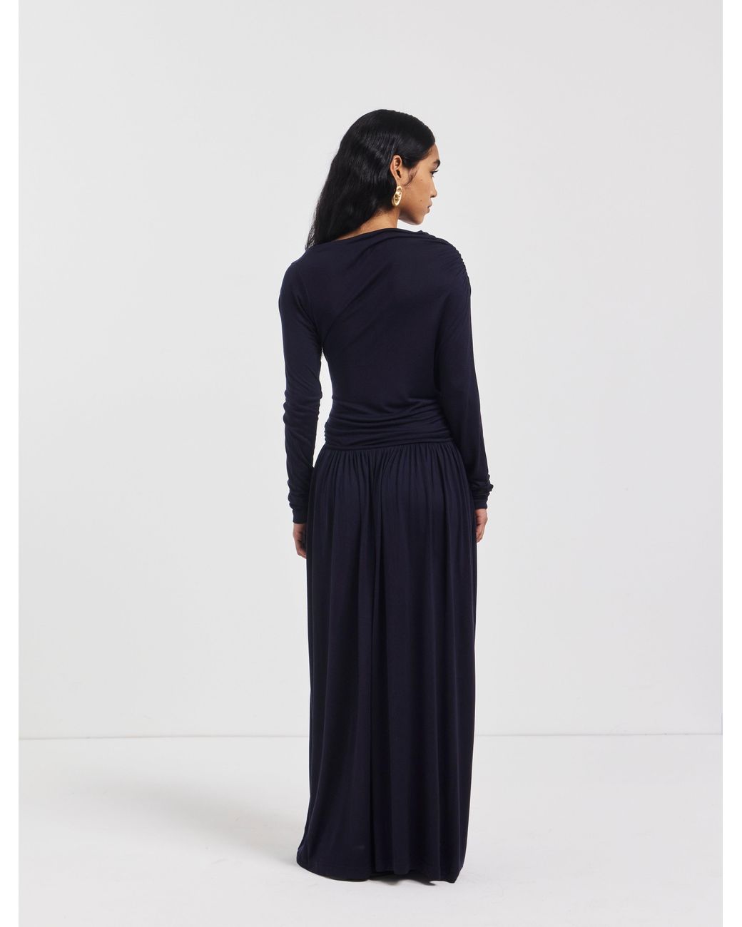 NINETY PERCENT Blue Romy Dress In Darkest Navy