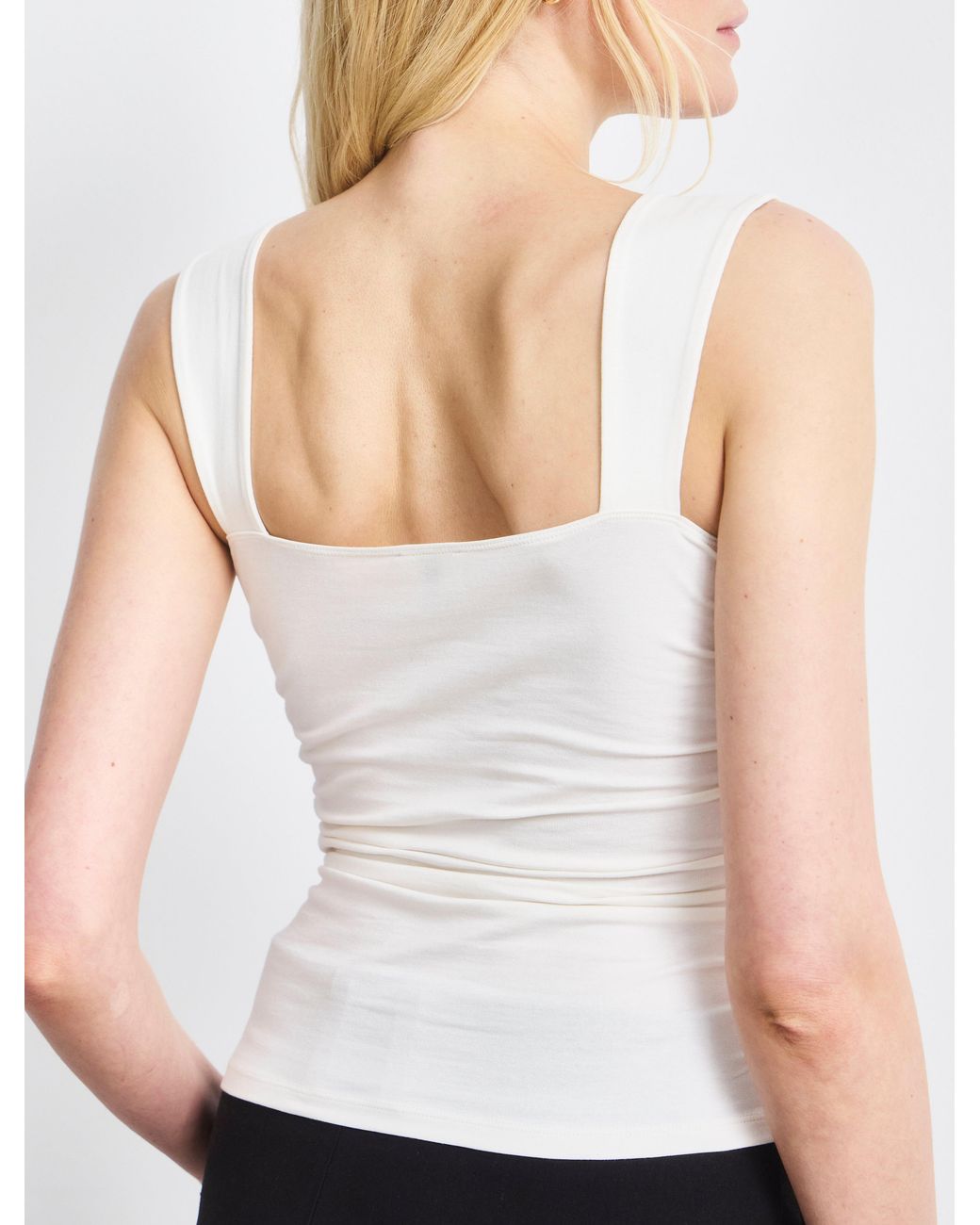 NINETY PERCENT White Aki Cami Top In Chalk