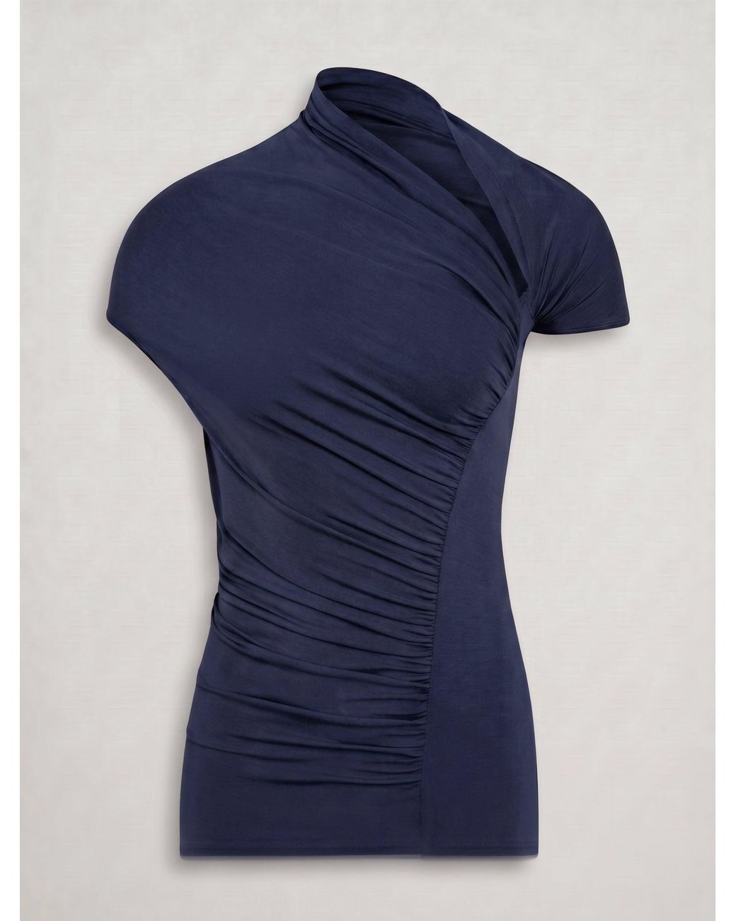 NINETY PERCENT Natural Scarab Micromodal Cut Out Top In Navy
