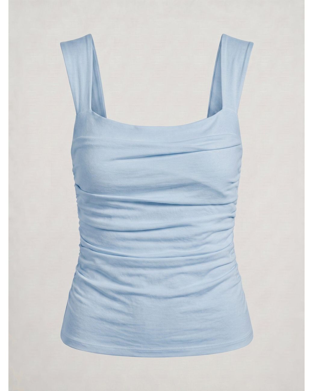 NINETY PERCENT Brown Aki Cami Top In Powder Blue