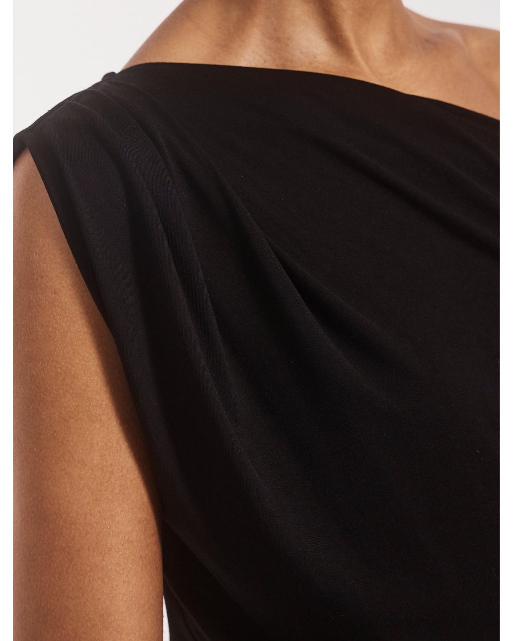 NINETY PERCENT Tanz Draped Top In Black