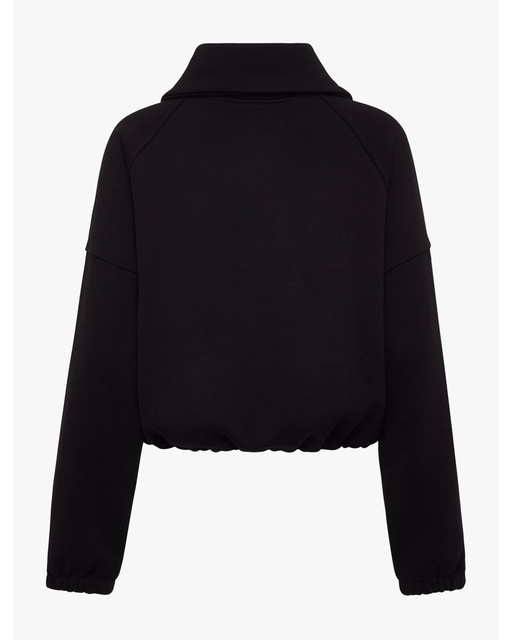 NINETY PERCENT Classic Half Zip Sweatshirt In Black
