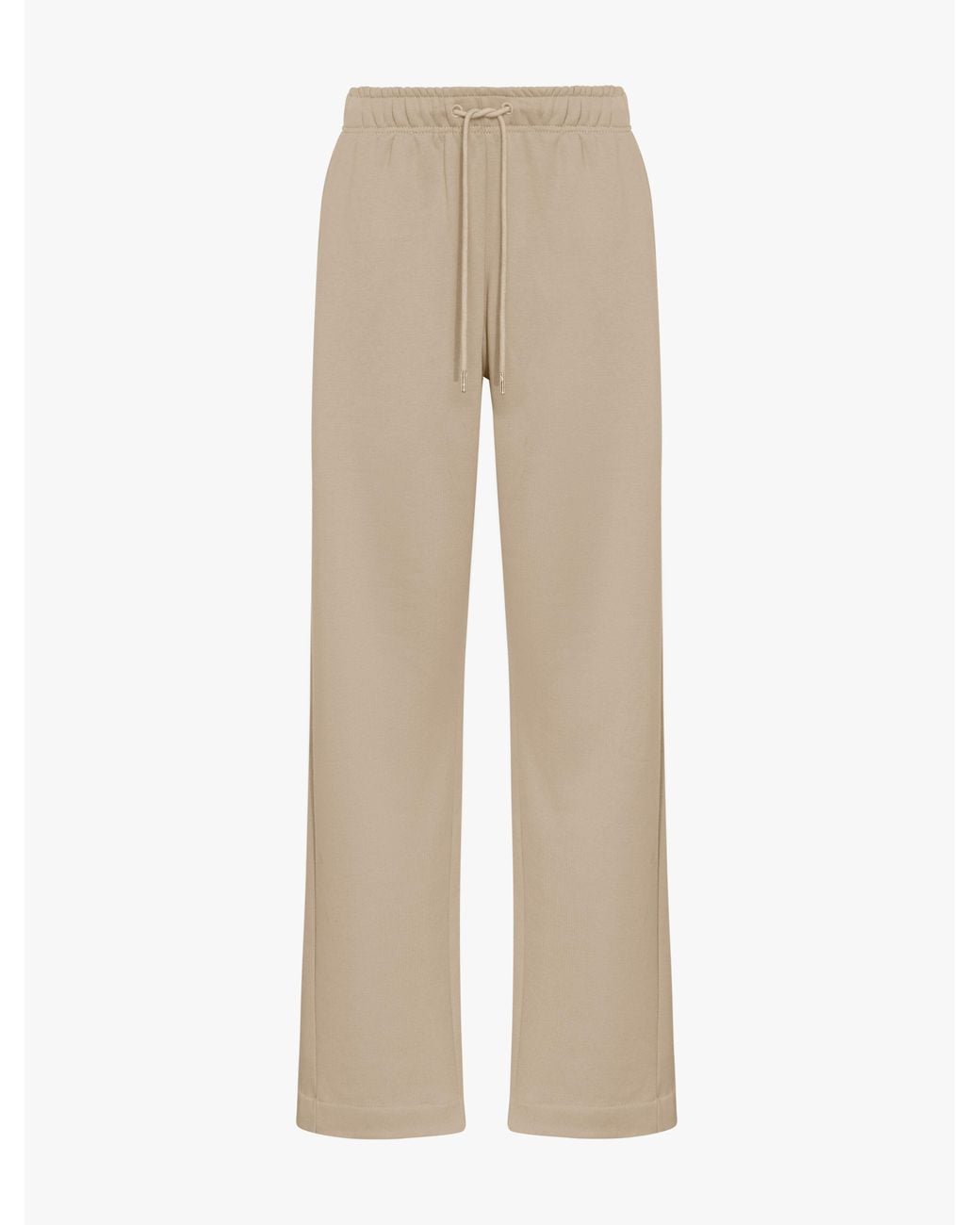 NINETY PERCENT Natural Straight Leg Sweatpant In Taupe