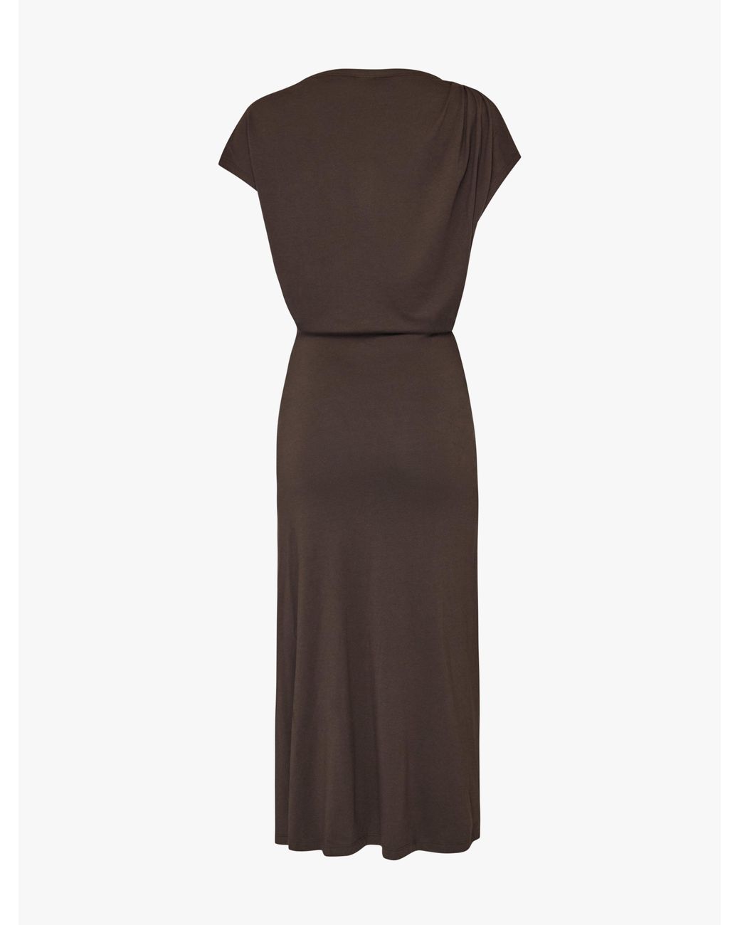 NINETY PERCENT White Gabriel Jersey Dress In Turkish Coffee