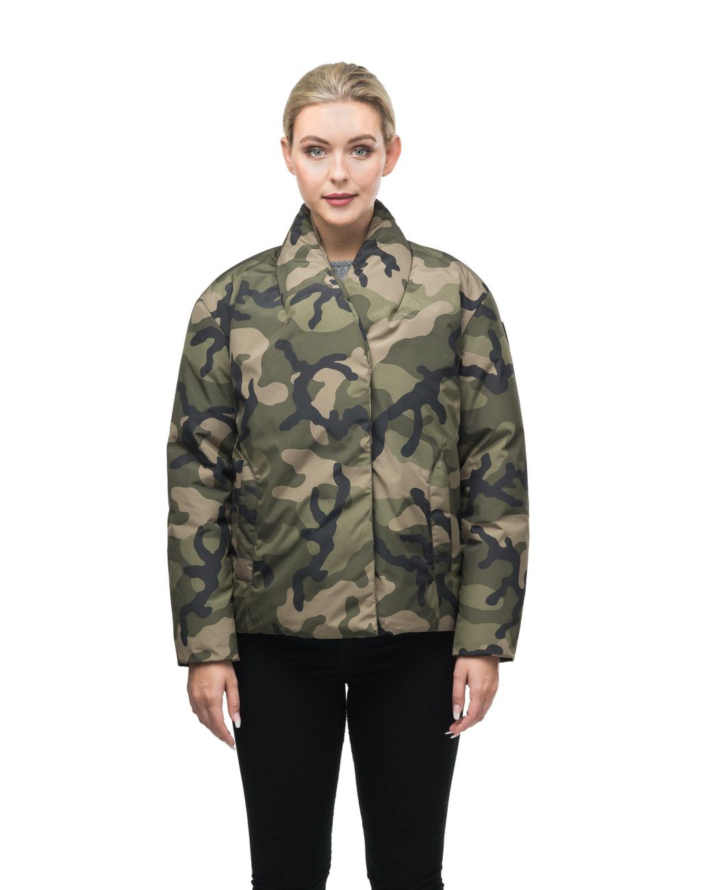Nobis Synthetic Adele Ladies Double Breasted Jacket in Camo (Green) - Lyst