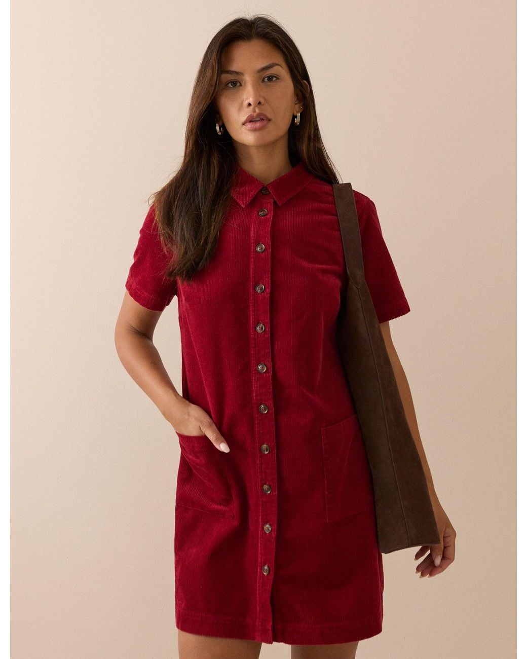 Nobody's Child Cord Collared Lucy Mini Dress