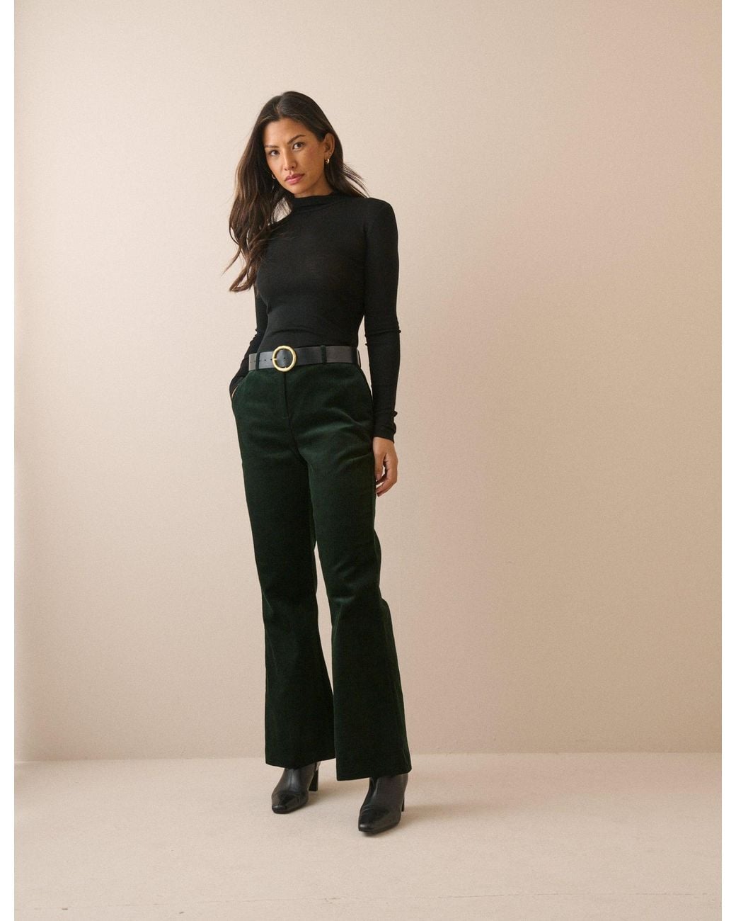 Nobody's Child Natural Dark Cord Flared Trousers