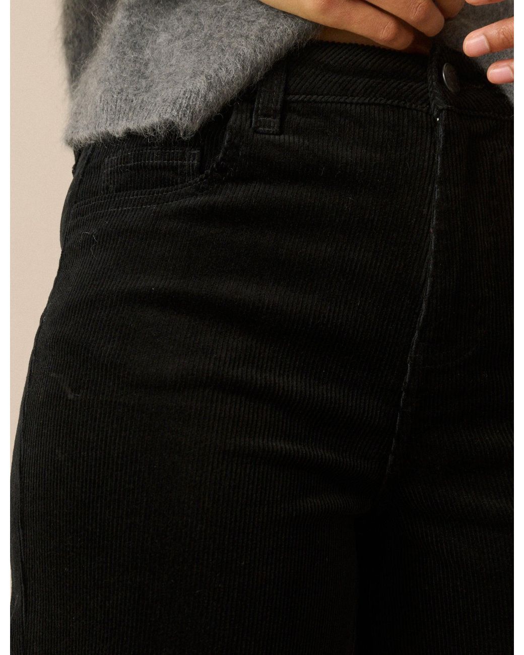 Nobody's Child Natural Cord High Rise Camden Tapered Jeans