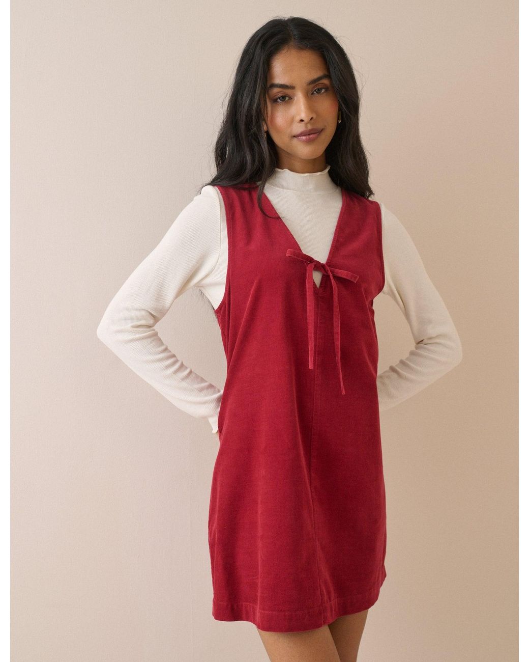 Nobody's Child Red Cord Nila Shift Mini Dress