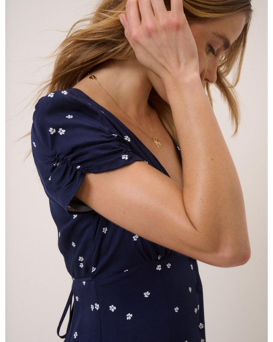 Nobody's Child Blue Floral Dina Mini Dress