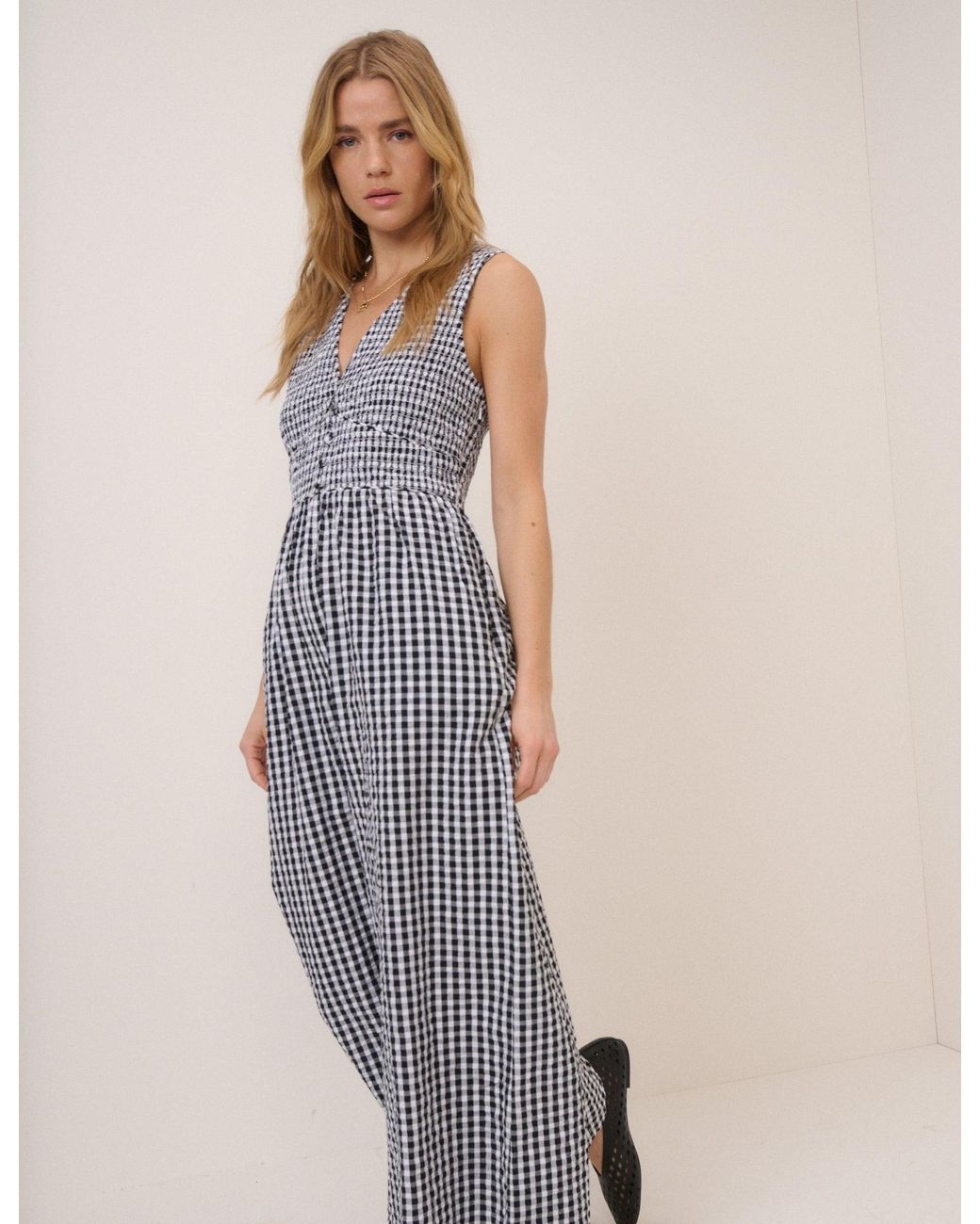 Nobody's Child Black Gingham Jumpsuit