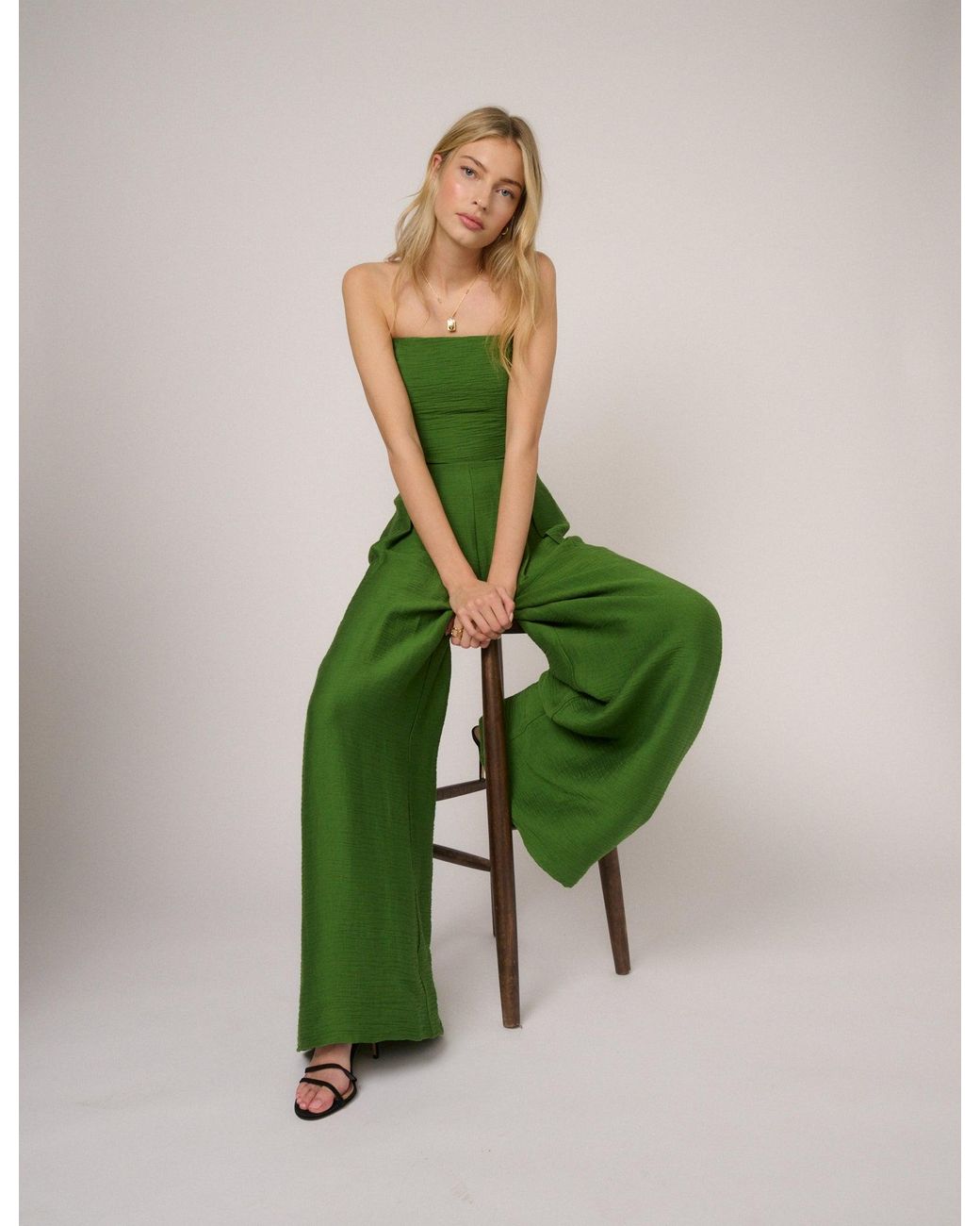 Nobody's Child Green Bandeau Rory Jumpsuit