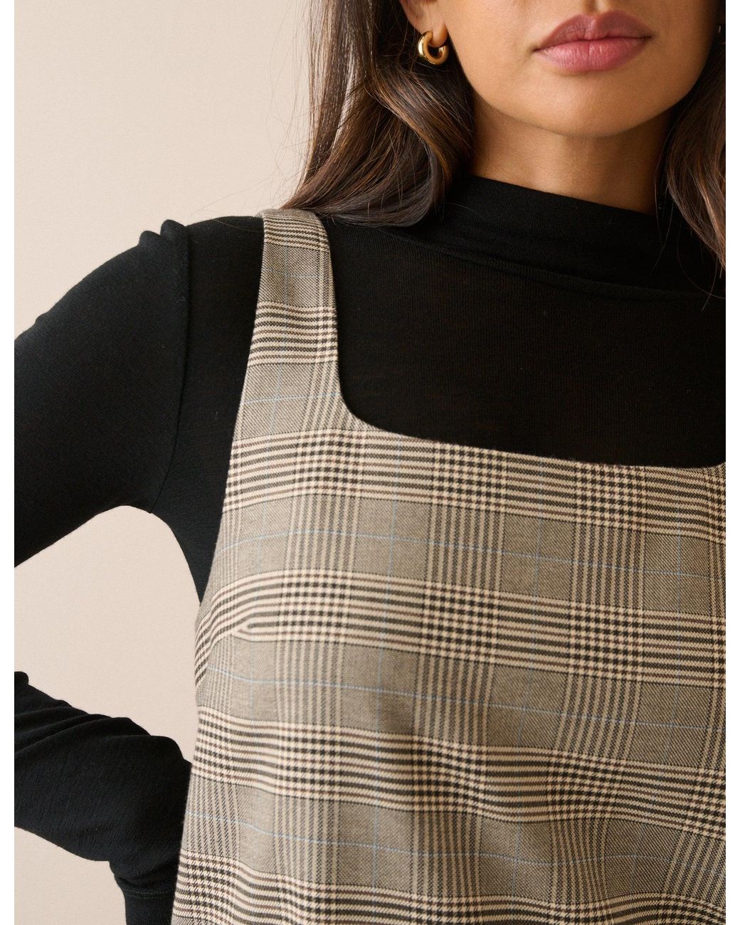 Nobody's Child Natural Heritage Check Mini Shift Dress